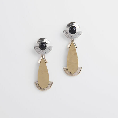 Pendentif En Agate "pazza" (agate Folle) 45,4 Carats, Enveloppé De Fil Bronze/or - Neuf Sans Emballage