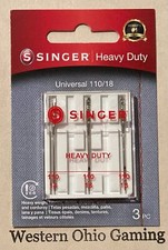 Singer Heavy Duty Universal 110/18 Sewing Machine Needle 3-Pack NEW Denim Wool