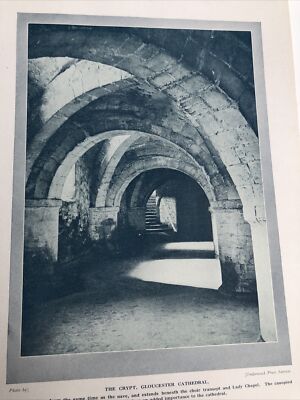 Gloucestershire 1924 Gloucester Kathedrale Krypta Edward II Neues Gasthaus elisabethanisch