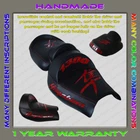 Unique Custom Seat COVER (Black+Red-gloss) Suzuki Hayabusa 99-07 (1 Gen) 3pillow