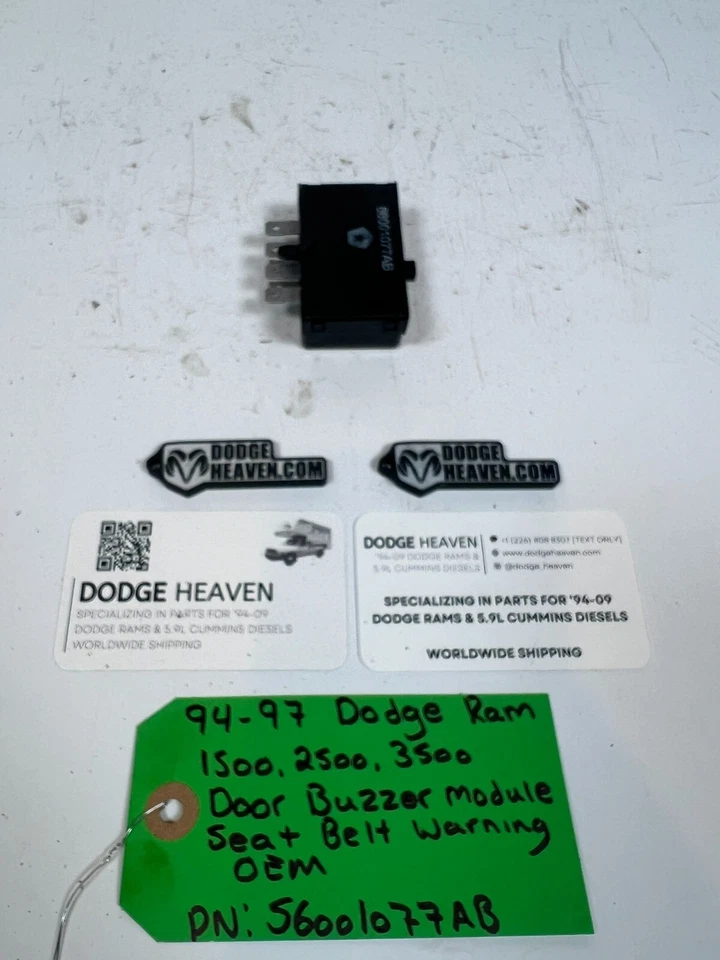 Módulo zumbador de puerta Dodge Ram 1500-3500 1994-1997 OEM 56001077AB advertencia de cinturón de seguridad Foto 2 de 4