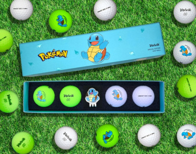 Volvik Vivid Pokemon Squirtle Golf Ball 3-piece 2 color 4 balls Marker set