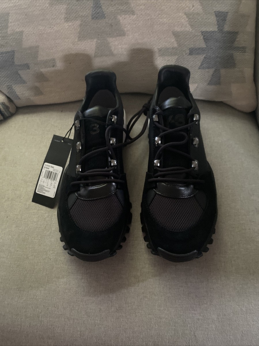 Y-3 KYOI TRAILブラックスニーカー 27cm Y-3 - Kyoi Trail Leather, Suede and Mesh Sneakers - Black Y-3