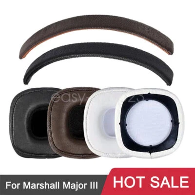 MARKENLOS Ersatz-Ohrpolster-Set inkl. Stirnband für Marshall Major 3 Bluetooth-Kopfhörer