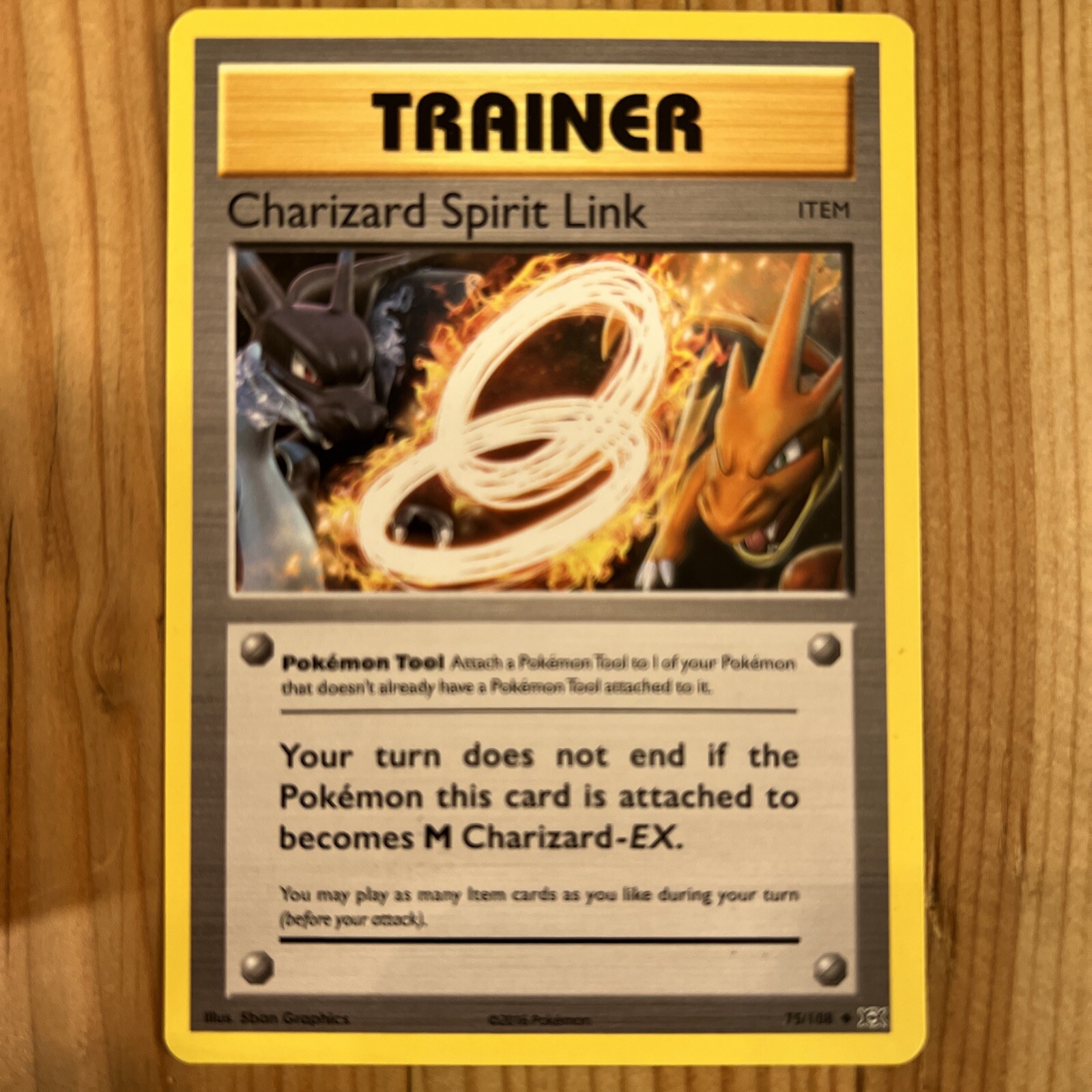 Pokemon TCG CHARIZARD SPIRIT LINK 75/108 XY Evolutions Trainer Item - NM/VLP