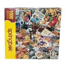 Yesteryear Collage Jigsaw Puzzle 1000 piece Radio Hollywood TV Springbok Antaño