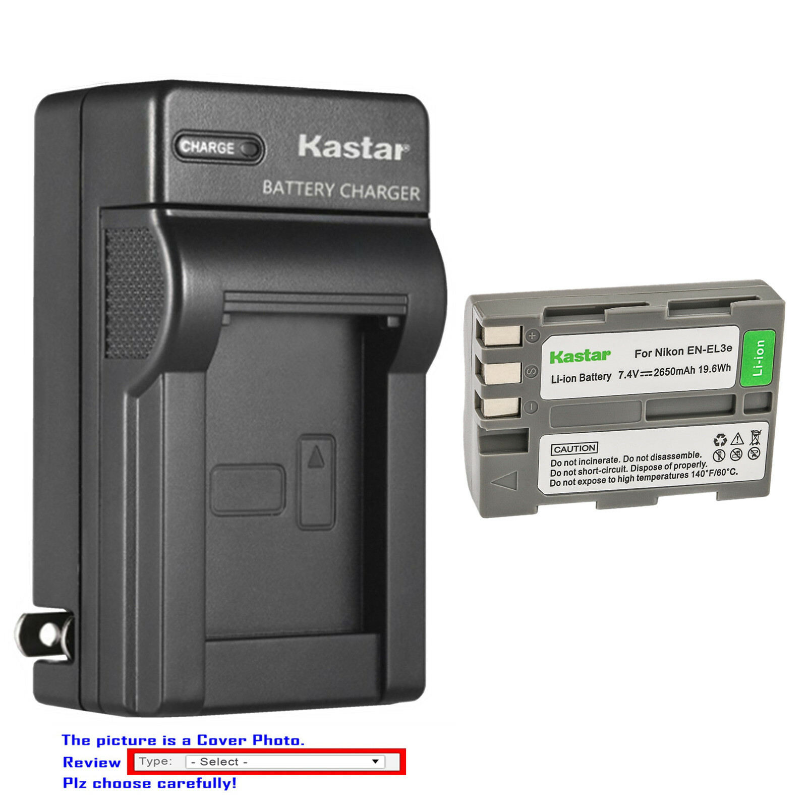 Kastar Battery Wall Charger for Nikon EN-EL3e MH-18a & Nikon D90 DSLR Camera
