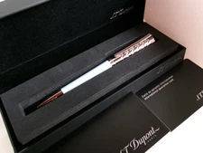 S.T. Dupont Liberte Ballpoint Pen Blue lacquer & Palladium Spring