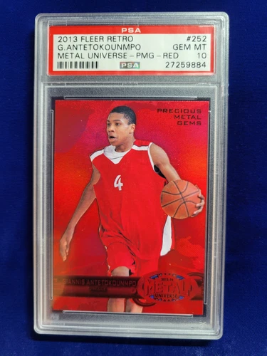 🌟 2013 GIANNIS ANTETOKOUNMPO RED PMG PRECIOUS METAL GEM RC /150 PSA 10 POP 3