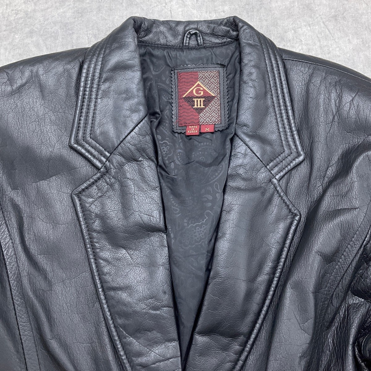GRACE LEATHER GROUP 80’sライダースレザージャケット G III Jacket Women Medium Black Leather Lined 80s Relaxed