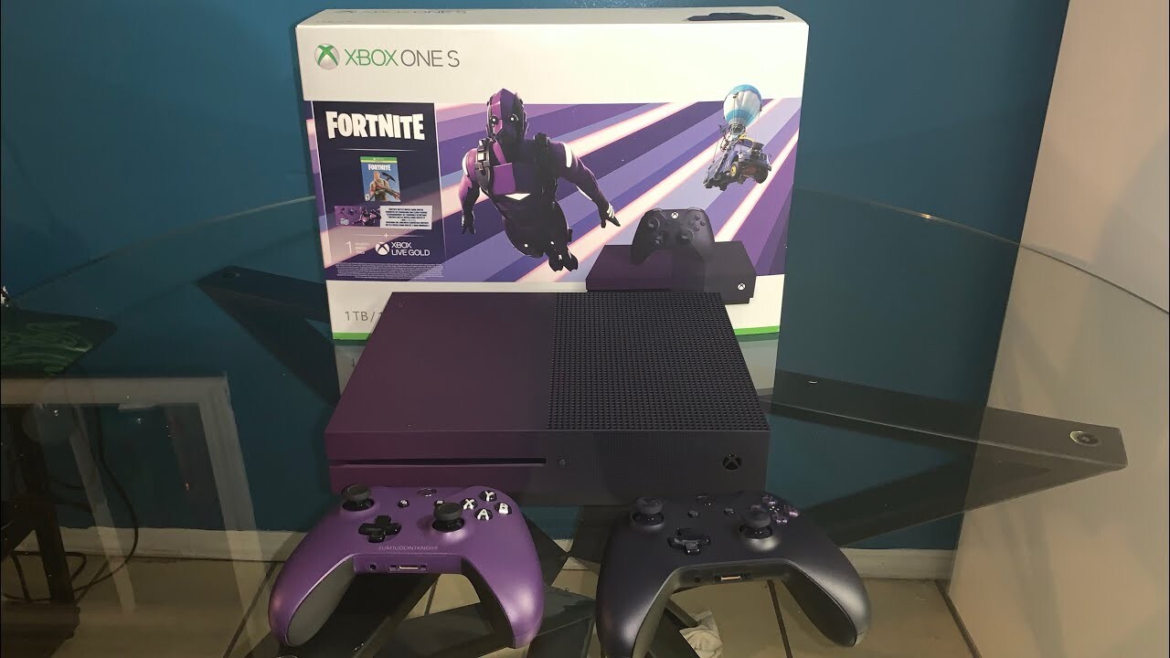 Fortnite Battle Royale Xbox One Purple Fortnite Bundle Xbox One S