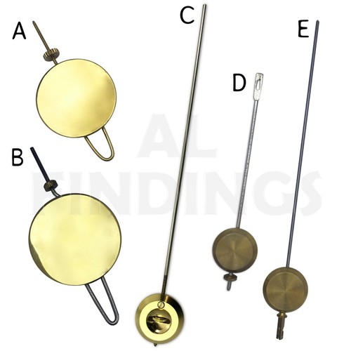 Clock pendulum bob suspension springs longcase english french germany