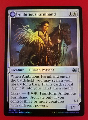 1x Ambitious Farmhand | FOIL | Innistrad Midnight Hunt | MTG Magic Cards
