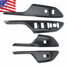 CARBON FIBER INNER DOOR ARMREST PANEL TRIM COVER FOR HONDA CIVIC 2016-2020 ABS