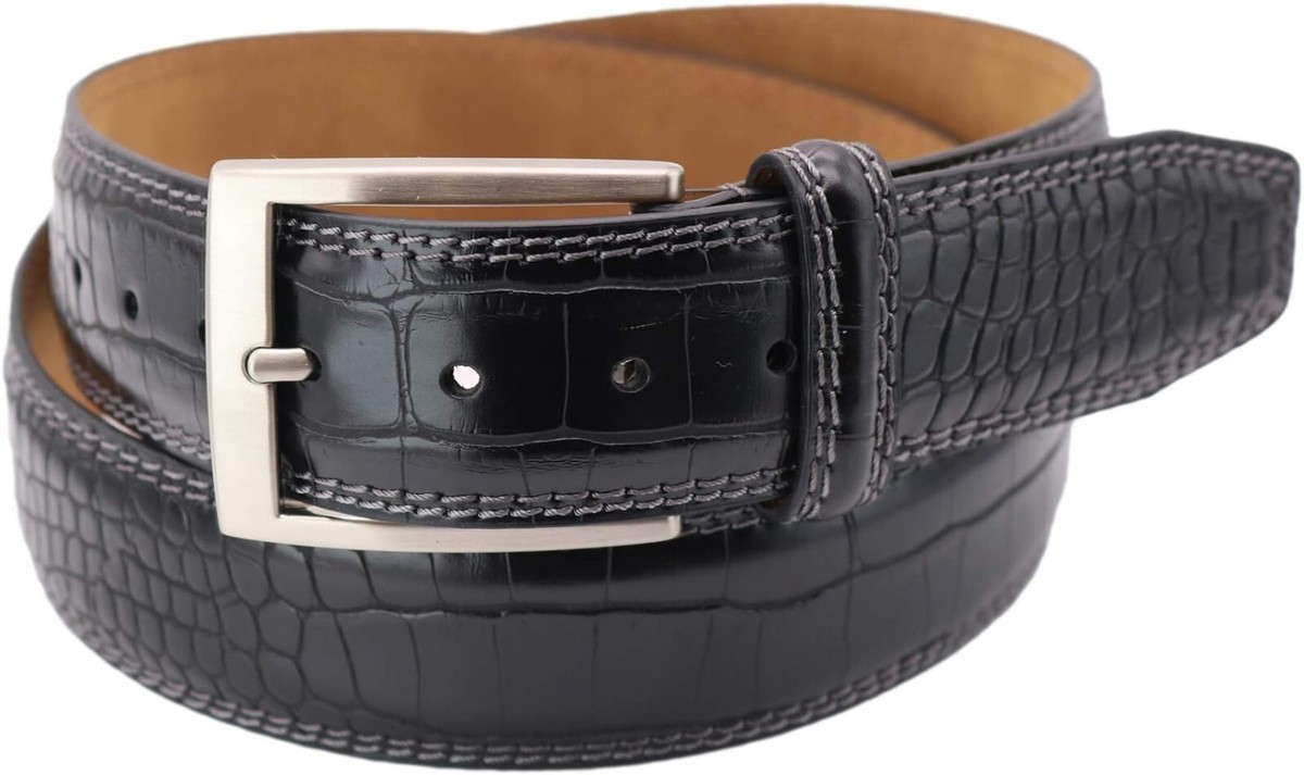 Greg Norman Men's Croco Belt Black Genuine Leather Style 6951500 | eBay Greg Norman Men's Croco Belt Black Genuine Leather Style 6951500 | eBay