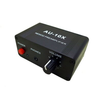AU-10X NE5532 Preamplifier Audio Volume Control For Headphones Speakers Phones