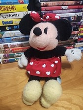Disney Store Minnie Mouse Valentine Hearts Toy Plush Stuffed Animal 14" Tall VTG