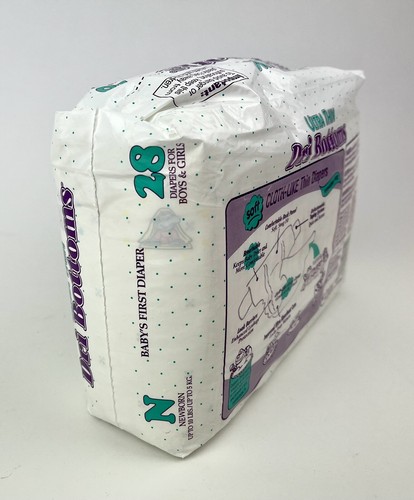 Dri Bottoms Diapers Newborn 10lbs Sealed 28 Pack Henson Muppets 1997 Vintage - Picture 8 of 9