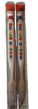 VTG 1976 Set of Two Sanrio Hello Kitty Tooth Brushes w Cases 5 3/4"  4854