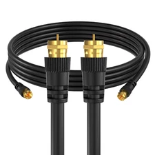 2 pcs 10ft Premium RG6 Dual Shield Coaxial Cable TV Antenna Satellite 18 AWG