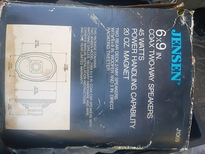 Vintage Jensen Coaxial 2-Way 6x9 Car Speakers Old School New Open