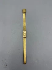 VTG Duponte by Lucien Piccard Gold-Tone Rectangular Swiss-Made Analog Wristwatch