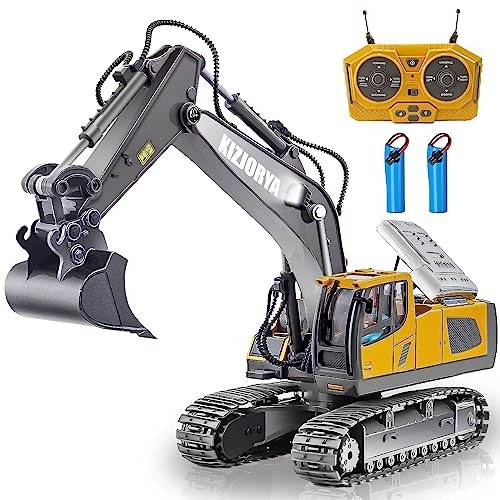Remote Control Excavator, Toys for Boys Age 6-12, Rechargeable 11 CH RC