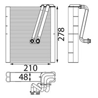 Verdampfer Klimaanlage Mahle AE 252 000S FüR Mercedes Klasse W176 CLA C117 GLA