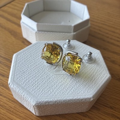 SWAROVSKI Harmonia Ohrstecker, Kissenschliff, gelb, 5616511