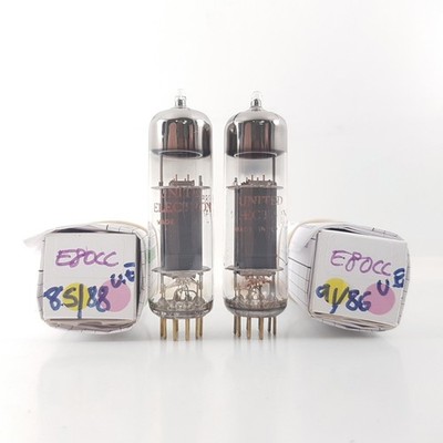 2 X E80CC UNITED ELECTRON TUBE. GOLD PIN MATCHED PAIR. RCB41
