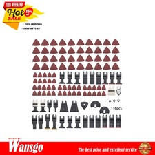 Multitool Cutting and Sandpaper Blades Kit 116 Pieces Oscillating Saw Blades