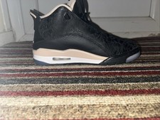 Nike Air Jordan Dub Zero Fossil Stone Trainers Size UK 5 Black & White 