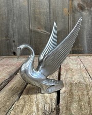 Vintage 1940s50s Packard Winged Swan Figure Chrome Hood Ornament Emblem Vintage 1940s50s Packard Winged Swan Figure Chrome Hood Ornament Emblem
