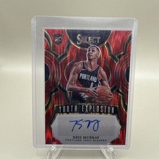 2023-24 Select Youth Explosion Red Prizm Kris Murray Auto Jersey Number /49 RC