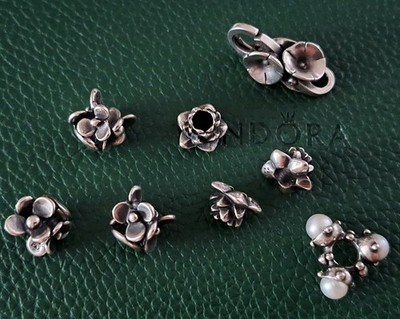 Trollbeads Konvolut 7 Beads + 1 Verschluss Sterlingsilber 925er 