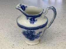 New Wharf Pottery Antique Pitcher Flow Blue A...