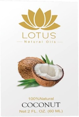 Lotus natural coconut oil with dropper for Hair and Body 100% natural 60 ml