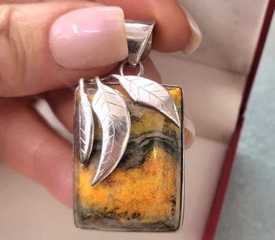 TJC STERLINGSILBER Hummel Jaspis Anhänger Punzen
