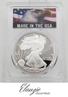 2000-P Proof American Silver Eagle PCGS PR70 Made In the USA label