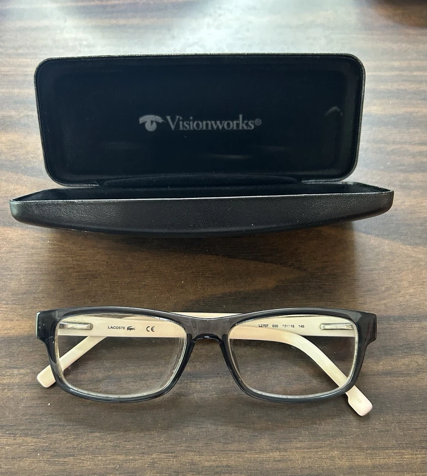 Lacoste Eyeglass frames L2707 035 Rectangle Smoke Gray White. - Image 2 of 4