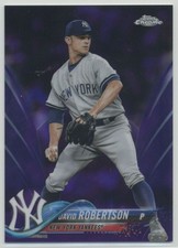 David Robertson 2018 Topps Chrome Purple Refractor /299 #112 New York Yankees