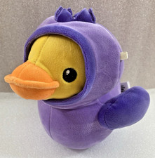 "Rubber" Ducky 7" plush yellow in purple costume Duck