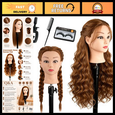 26" Mannequin Head with Honey Blonde Hair for Display, Styling  Photography