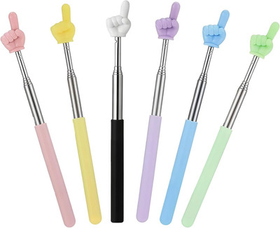 6 PCS Extendable Hand Pointer Finger Pointer Stick, Adjustable Length, Retractab