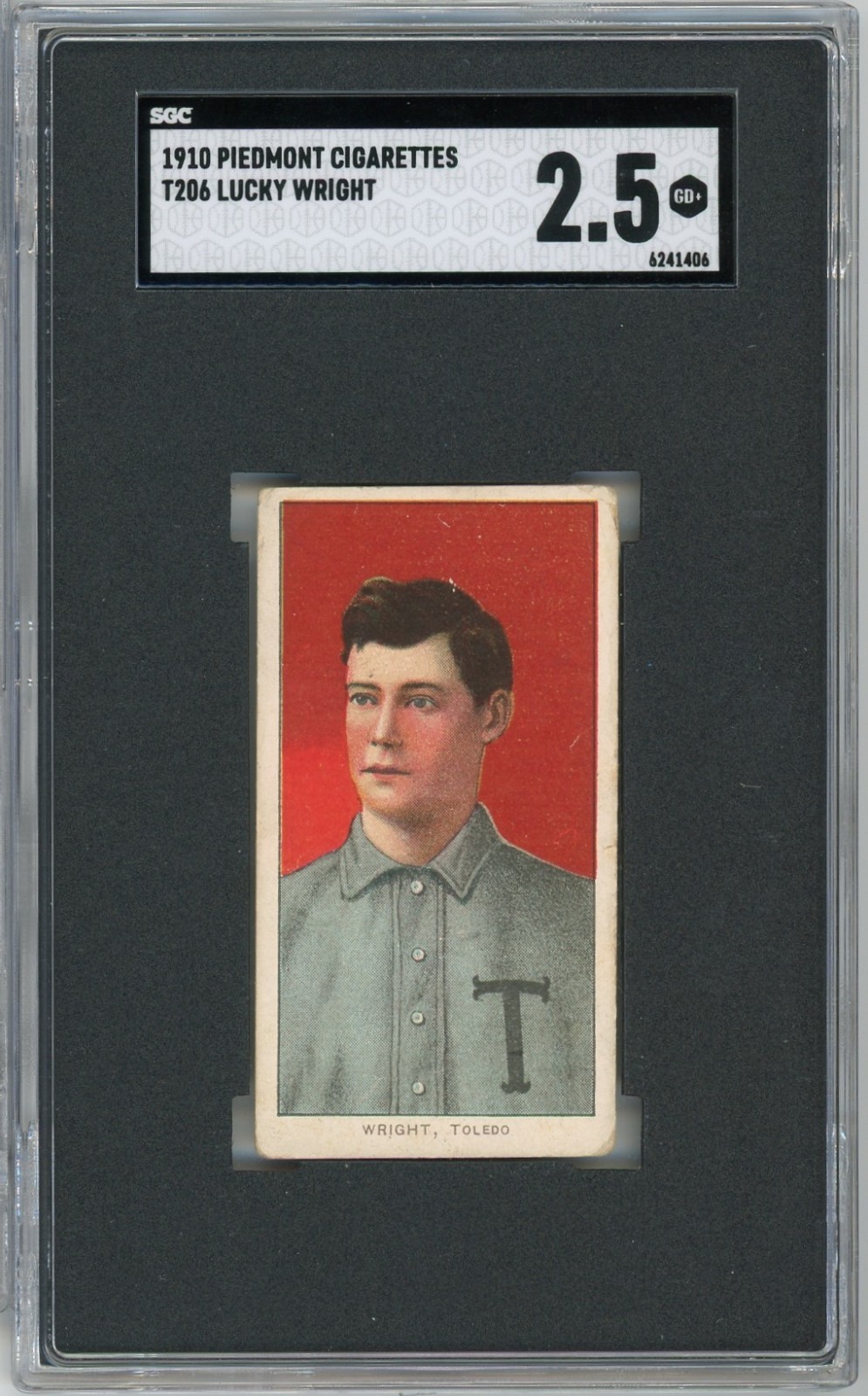 1910 T206 LUCKY WRIGHT - PIEDMONT BACK - SGC 2.5
