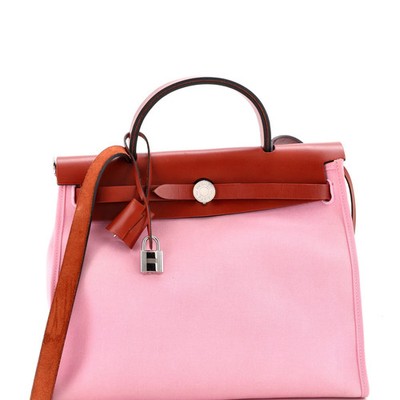 Hermes Herbag Zip Leather and Toile 31