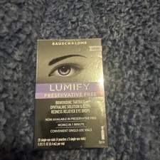 Lumify Preservative Free 20 Single Use Vials New