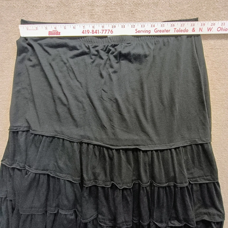 Fashion Bug Plus 18/20 Skirt Black Lightweight Ruffle Goth Whimsigoth Witchy NWT - Image 3 of 4