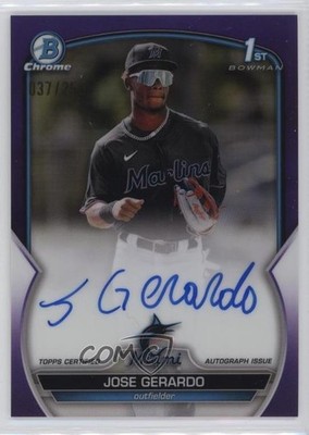 2023 Bowman Chrome Prospect Purple Refractor /250 Jose Gerardo #CPA-JG Auto 0w3