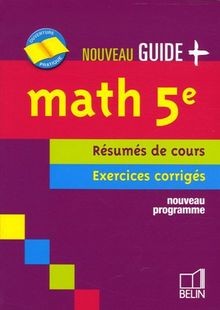 Math 5e: Nouveau Guide + Nouveau Programme 2006  von Bou... | Buch | Zustand gut